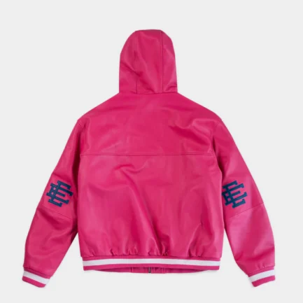 EE® Leather Bomber Pink Jacket